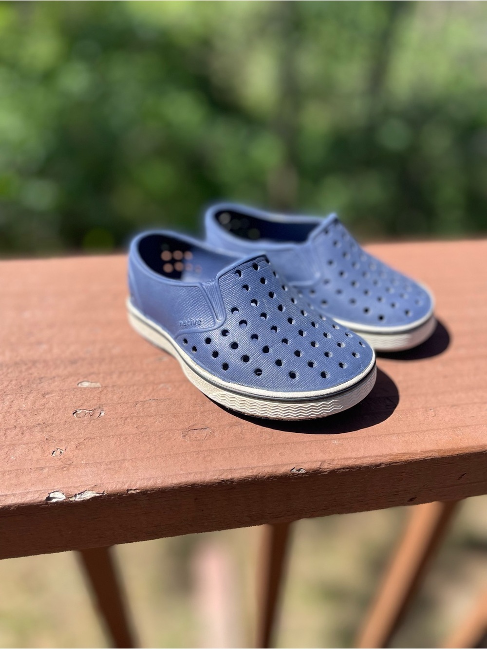Native Shoes Kids Child Miles Slip-On Water Shoes - Navy Blue - Waterproof Sz 5